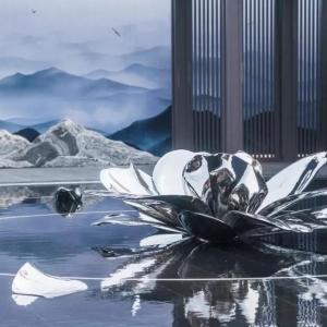 Stainless steel sculpture 'Lotus'